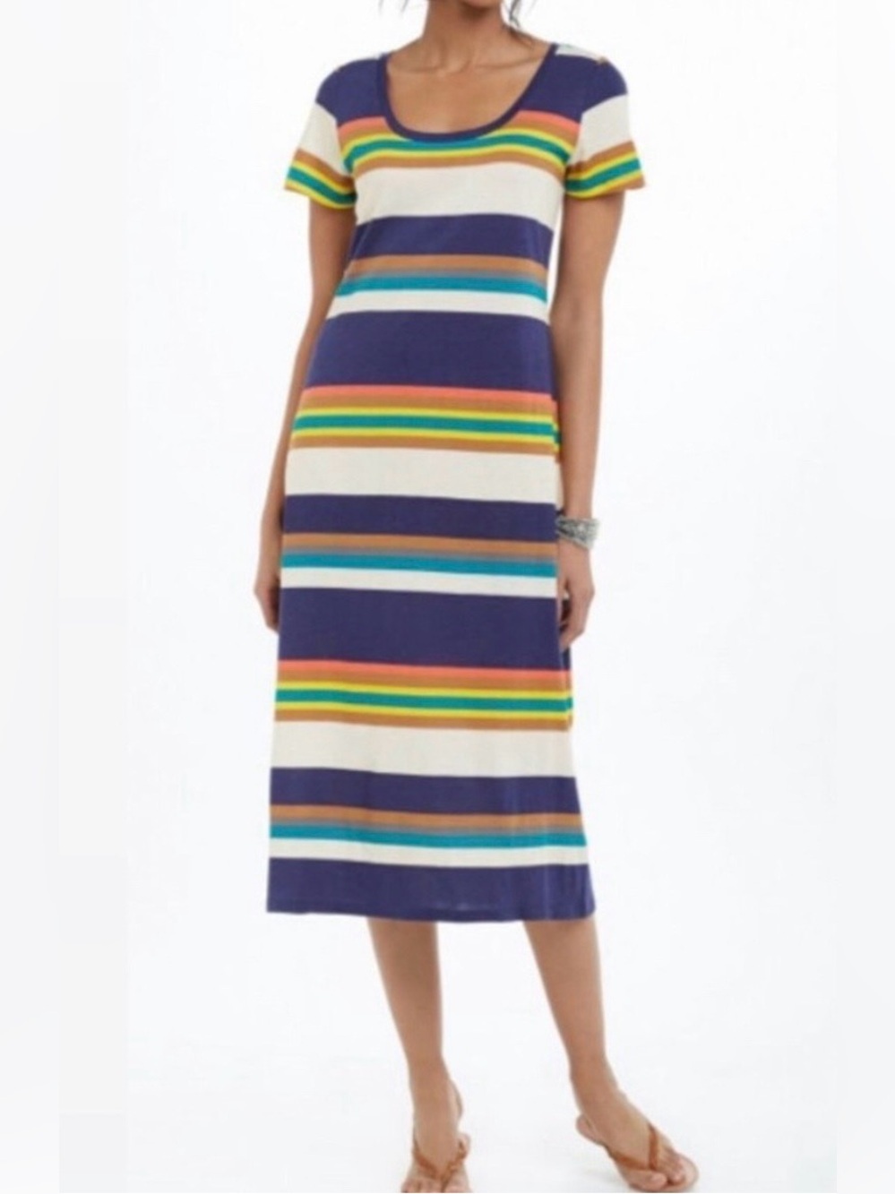 Anthropologie Antro Saturday and Sunday Striped Midi Shirt Dress Women’s M